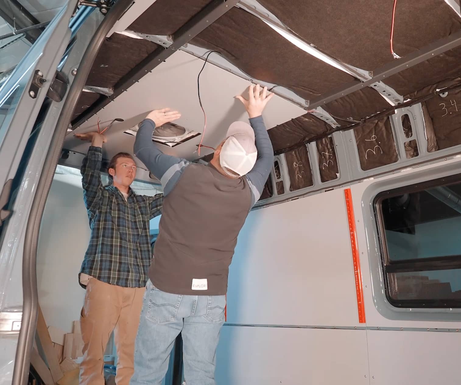 Esplori team working inside a van
